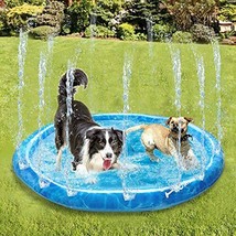 Splash Pad,Splash Pad for Dogs Outdoor Water Toy Inflatable Sprinkler Dog Pool - £29.79 GBP+