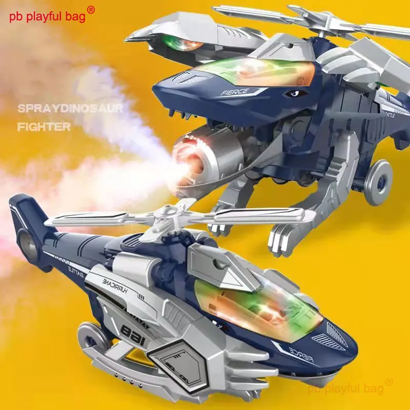 Universal deformation aircraft spray dinosaur fighter model music light children s toys thumb200