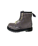 Dr. Martens Girl Youth Combat Boot 1460 30657001 Heart Black Pink Purple Size 9 - $79.20