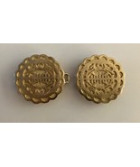 Vintage Mimi Di N Goldtone Asian Symbols Round Interlocking Belt Buckle ... - $23.97 CAD