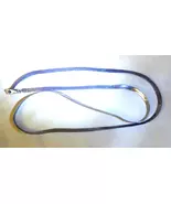 Vintage 1970-80s Herringbone 925 Sterling Silver 30" Chain "SU" Italy 5mm 19.6gr - $235.00