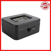 Medium Cash Box Safe with 3-Number Combination Lock &amp; Coin Tray - Elegan... - $460.63 MXN
