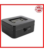 Medium Cash Box Safe with 3-Number Combination Lock &amp; Coin Tray - Elegan... - $458.70 MXN