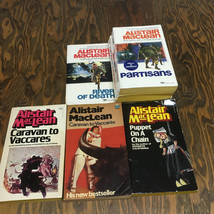 Vintage Alistair Maclean 7 paperback book lot Partisans puppet on a chain - $24.05