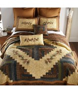 Donna Sharp Cabin Raising Pine Cone Quilted Collection Embroidered Count... - £30.90 GBP+