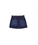 GAP womens Teen Girls Short Denim Jean Skirt Size 2 Scroll Design on Poc... - £9.00 GBP