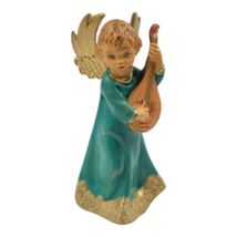 Angel w/ Lute Fontanini Nativity Figurine Depose Italy Spider Mark 4.5&quot; - $19.79