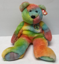 Ty Beanie Buddies Peace Bear Multicolor - $15.79