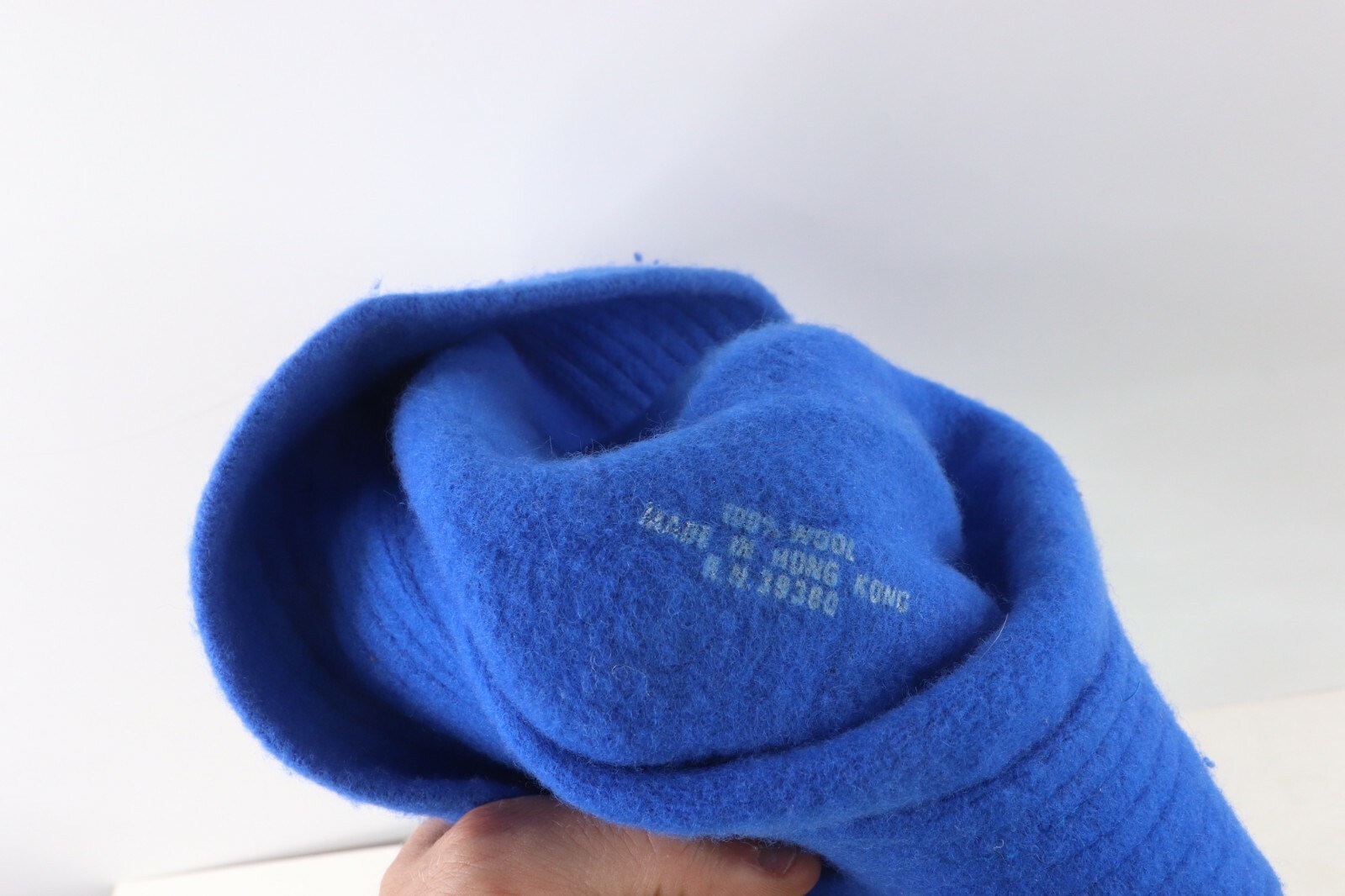 Vintage 80s Streetwear Blank Wool Bucket Hat Cap Royal Blue Womens Size M/L Item image 7