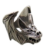 Quality FLYING CREEPY BAT BIKER RING BR081 jewelry gothic unisex MENS NE... - €10,12 EUR