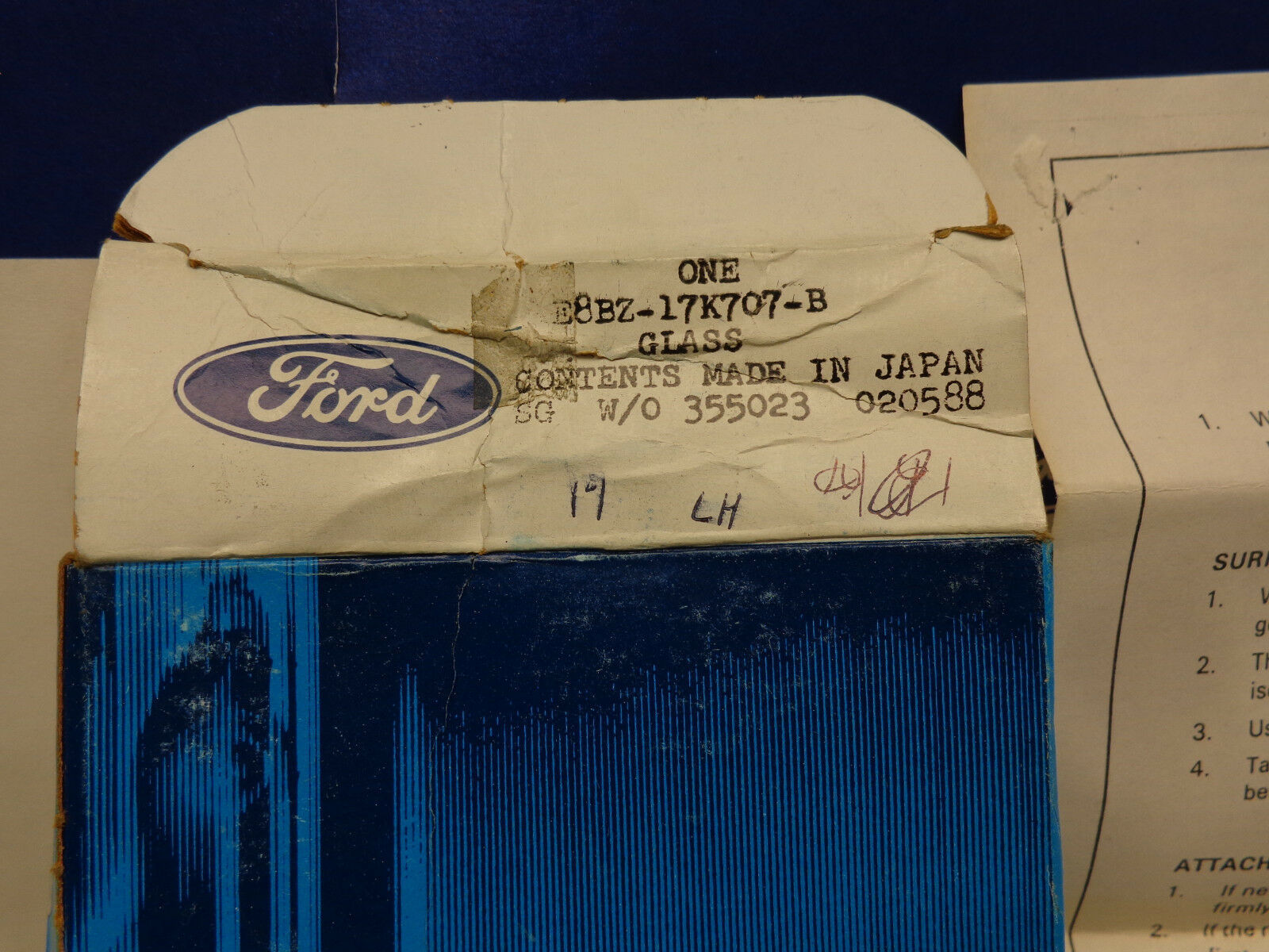 FORD OEM E8BZ-17K707-B Side Mirror Glass Left LH For Many 88-90 Festiva - $15.46