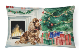 Cocker Spaniel Christmas Throw Pillow - $32.66