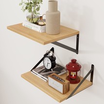 Axeman Deep Floating Shelves, 12 Inch Deep Rustic Oak Floating Wall Shel... - $39.98