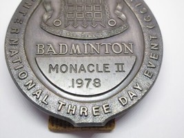 Vintage 1978 Monacle II Badminton Badge Medal Award International Trophy Prize image 1