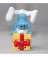 Smurfs Jokey Smurf on Gift Box 3 1/2&quot; McDonald&#39;s Movie Action Figure 2011 - £5.29 GBP