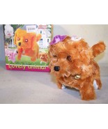 2 FUZZY WALKING BARKING TOY MOVING DOG play pet battery operated NEW LIG... - $16.86 CAD