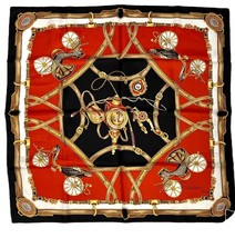 Vintage Ciziano 100% Silk Scarf Roma Buggy Print NWOT - $60.59