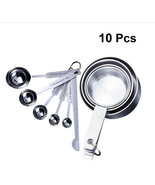 Stainless Steel MEASURING CUPS and Spoons Kitchen Coffee Tea Baking Tool... - £12.72 GBP