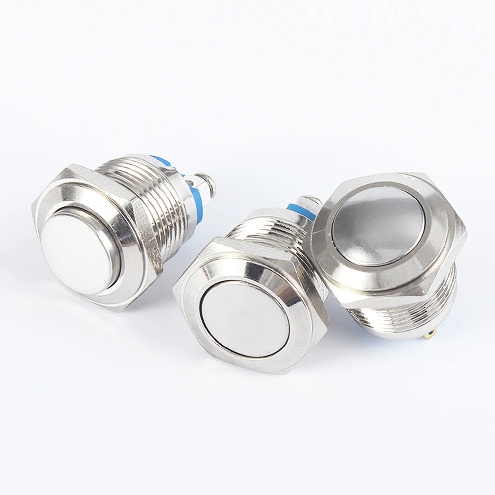 Ical round head metal push aon switches reset aon momentary start waterproof mechanical thumb200