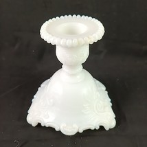Westmoreland &#39;Scroll and Lace&#39; Pattern Milk Glass Candleholder, Mint Condition - £11.61 GBP