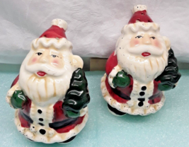 Old World Santa Claus Salt &amp; Pepper Shakers Range Top  W Stoppers Christmas - £9.17 GBP