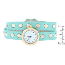 Mint Round Studded Wrap Watch - £37.94 GBP