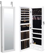 Hanging Jewelry Organizer Cabinet With Mirror | Gift Idea | Large Capaci... - £86.50 GBP