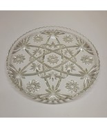 Vintage Anchor Hocking Star Of David Round Glass Serving Tray/Platter 13.5&quot; - £17.71 GBP