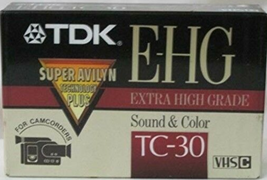 Tdk VHS-C E-HG TC-30 Blank Camcorder Tape Video Cassette Sealed SAME-DAY Ship - £5.45 GBP