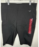 Rafaella Comfort Women’s Black Pull On Bermuda High Rise Shorts Size 14 - $24.74