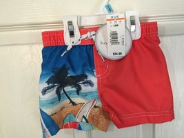 Koala Kids Brand Boy&#39;s Orange Swim Trunks 3/6 Month *NEW W/TAGS* r1-24 - $7.99