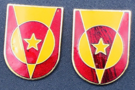 Two (2) Gold Tone US Army 5th Transportation WWII Vietnam Metal Emblem Badge New - £7.42 GBP