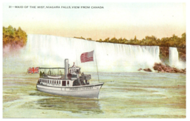 Maid of the Mist Niagara Falls from Canada Ship Postcard - £5.41 GBP