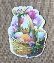 Expressions From Hallmark Easter Basket Filled With Colored Eggs Greetin... - $3.76