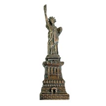Statue Of Liberty Paperweight Figurine 8&quot; Cast Metal Vintage Copper Color - £11.24 GBP