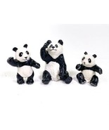 Lot of 3 Vintage Wildlife Artists Inc Panda Bear Figures W.A.I. 2.25&quot; - £13.26 GBP