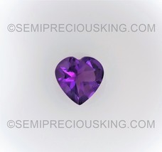 Natural Amethyst African Heart Facet Cut 7X7mm Grape Purple Color VVS Clarity Lo - £13.98 GBP