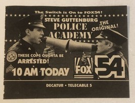 Police Academy Tv Guide Vintage Print Ad Steve Gutenberg Kim Cattrall Tpa6 - £4.71 GBP