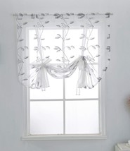 Roman Window Shades Sheers - 48Inch Long, Lace Curtain Valances, Happy B... - $36.96