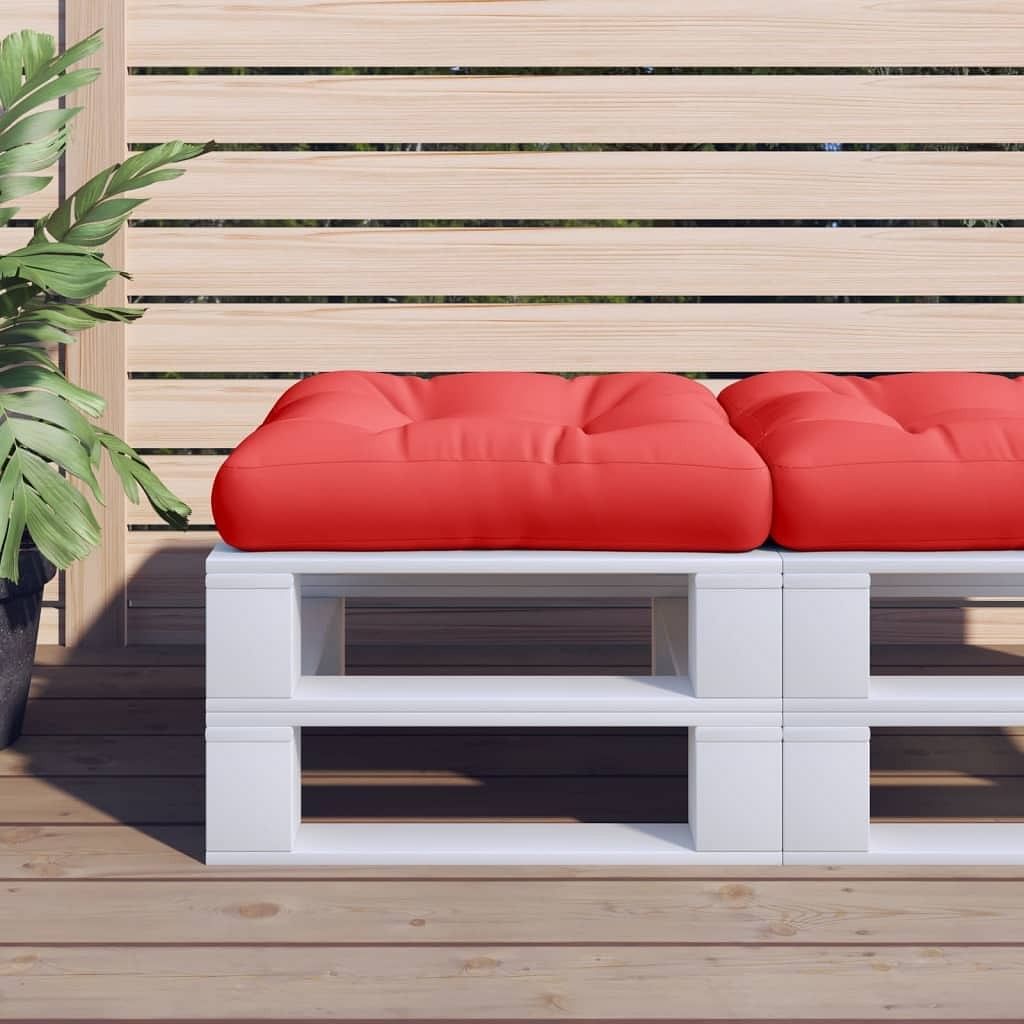vidaXL Pallet Cushion Red 100% polyester 23.6&quot; x 23.6&quot; x 4.7 - $81.22
