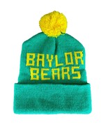 Baylor Bears Vinage 90s Cap Hat Touque Green with Yellow Pom Pom - £34.99 GBP