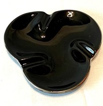 Virginia Slims Vintage Black Glass Ashtray About 5.5 Inches In Diameter - £15.98 GBP