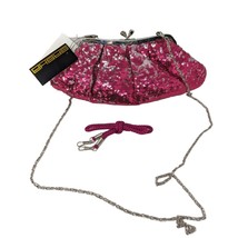Sasha Hot Pink Silver Kiss Lock Sequin Sequined Clutch Evening Bag Purse... - €68,22 EUR