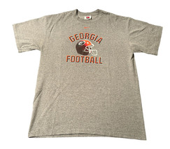 Y2K Georgia Bulldogs Shirt Mens Sz L Gray Short Sleeve Football UGA Graphic Team - £11.05 GBP