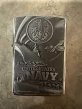 Rare Navy Emblem 2 Sided Afghanistan ISAF Zippo Lighter Lifetime Warranty - $75.95