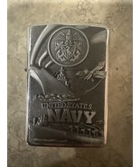 Rare Navy Emblem 2 Sided Afghanistan ISAF Zippo Lighter Lifetime Warranty - £59.60 GBP