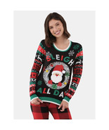 No Boundaries Women&#39;s &#39;Santa Sleigh All Day&#39; Ugly Christmas Sweater, SZ ... - $433.78 MXN
