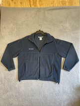 Columbia Jacket Mens Large Blue Fleece Full Zip Outdoor Campcore Pockets... - $20.69
