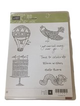 Stampin Up Rubber Stamps Time to Celebrate Balloon Cake Bird Worm Hello There - £7.18 GBP