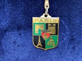 Vintage Souvenir Keyring Paris France Keychain Coat Of Arms Ancien Porte-Clés - £6.89 GBP